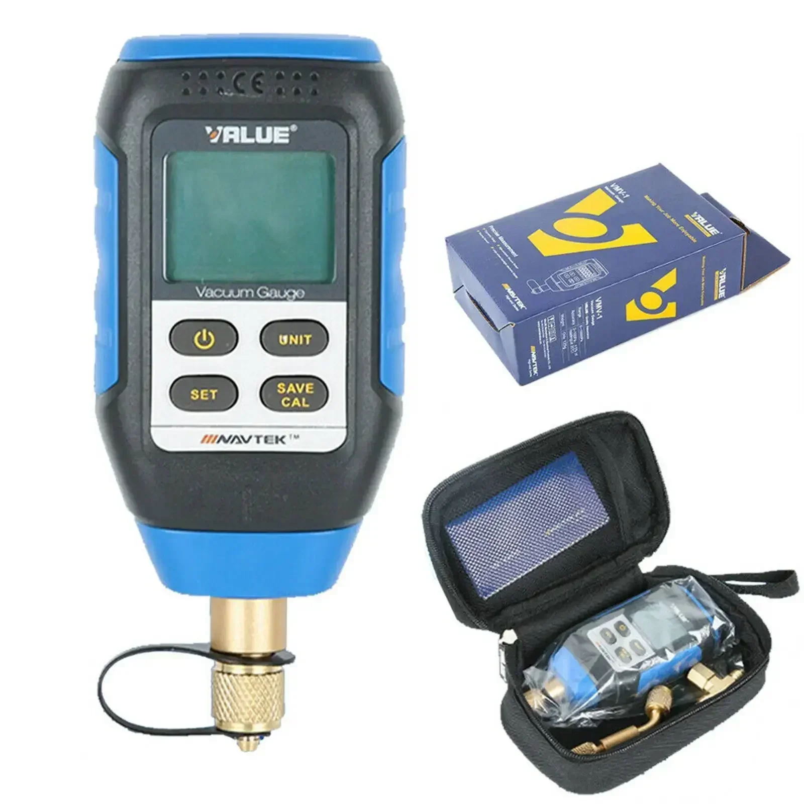 VMV-1 Digital Vacuum Gauge Portable High Precision Digital Display Combined Pressure and Vacuum Electronic Vacuum Absolute Gauge