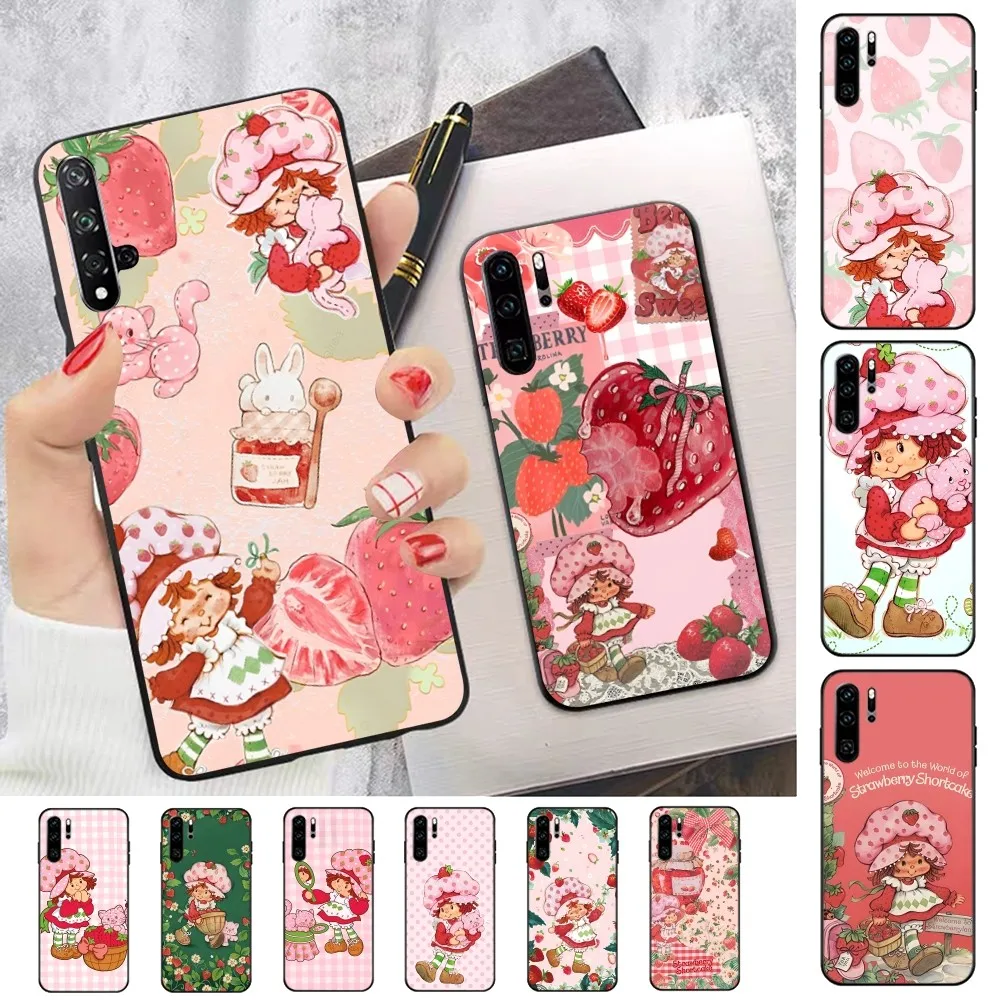 S-Strawberry Pink Shortcake Phone Case For Huawei P 8 9 10 20 30 40 50 Pro Lite Psmart Honor 10 Lite 70 Mate 20lite