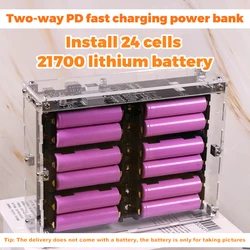 Install 24 Cell 21700 Lithium Battery IP5389 Detachable 100W 120W No Battery High Capacity 120000mah Fast Charging Power Bank