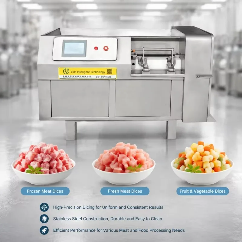High Quality  350/550/600 Cheese Potato Dice Cutter Frozen Meat Cube Cutting Machine Fresh Meat Dicer Frozen Meat Dicing Machine