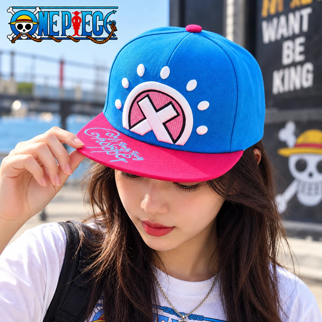 One Piece Chopper Trafalgar Law Baseball Cap Embroidered Adjustable Snapback Hat Anime Outdoor Casual Cap for Fans