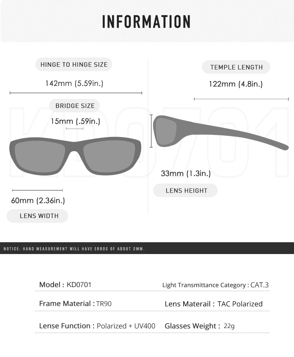 Kdeam fishing performance herren sonnenbrille polarisiert tr90 material markenlogo fahrrad brille mit reiß verschluss koffer kd0701 – Detail 6