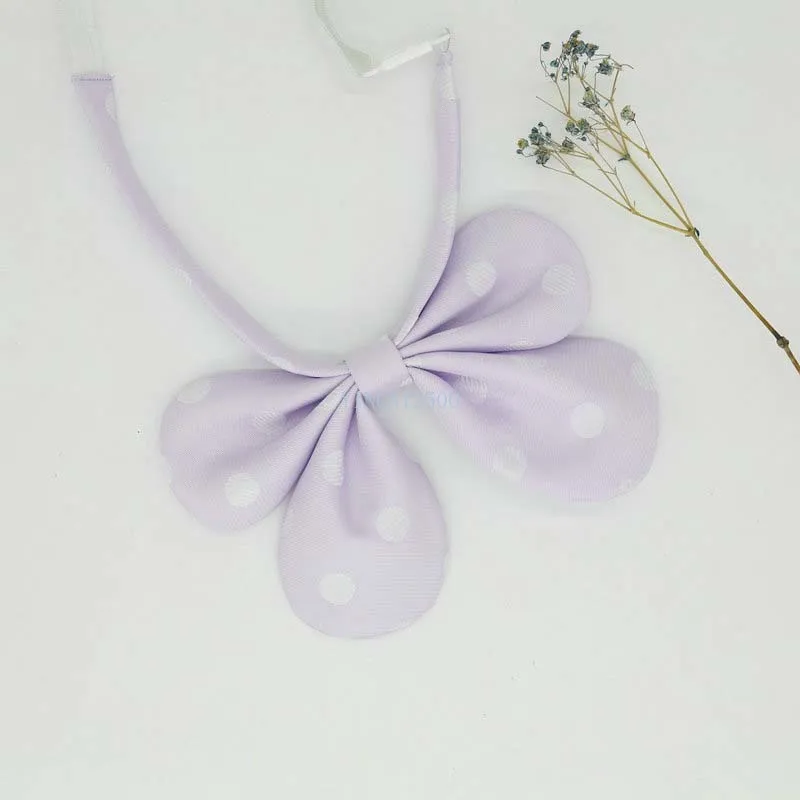 Women Streamer Bow Tie Butterfly Bowtie Shirt Adjustable Uniform Polka Bowknot Accessories Formal Waitress MJ932