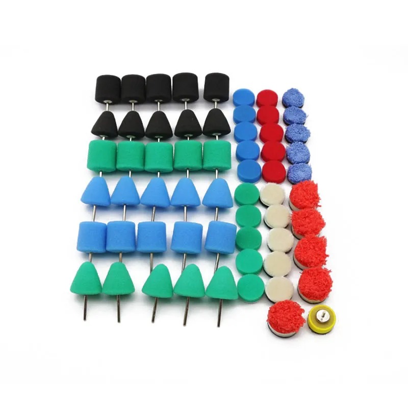 Kangti Mini Polishing Pad Car Detailing M14 Drill Polish Pads Sponge Flexible Shaft Buffing Wheels Kit Auto Polisher Machine Set