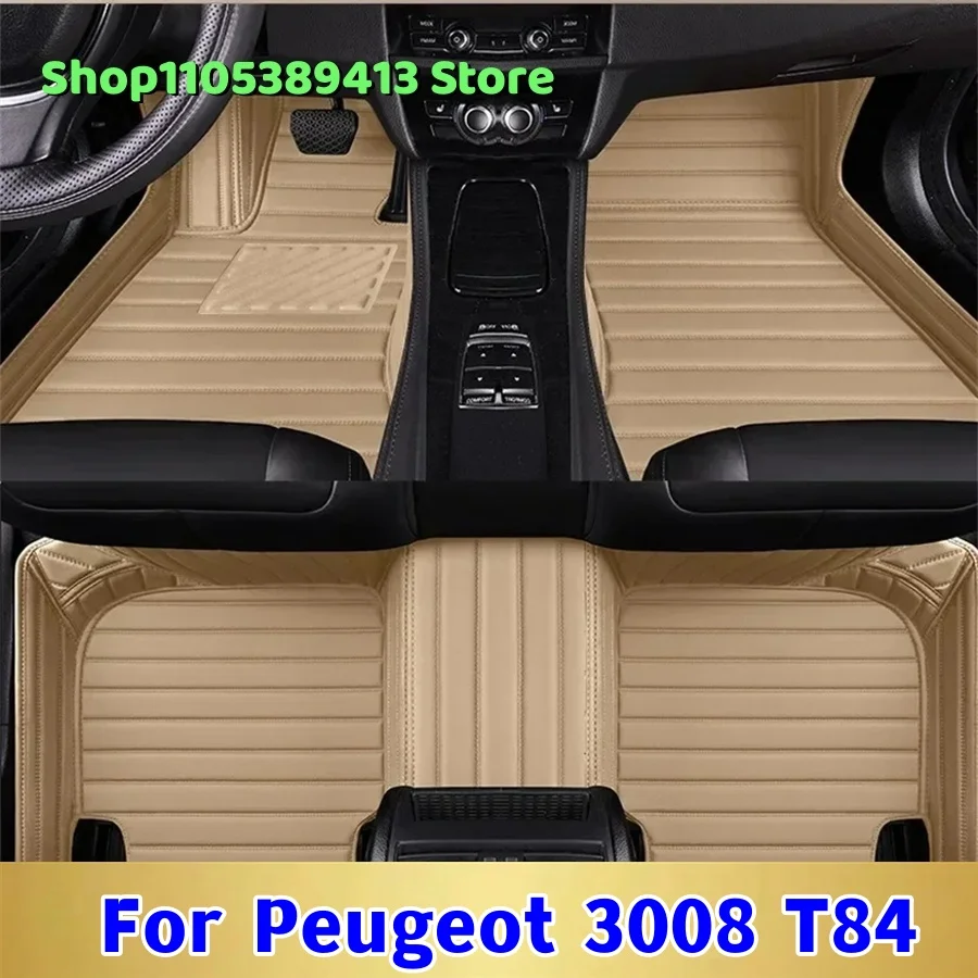 

Mats Carpets Leather Custom Car Floor Mats For Peugeot 3008 T84 2008 2009 2010 2011 2012 2013 2014 2015 2016 Car Mat Accessories