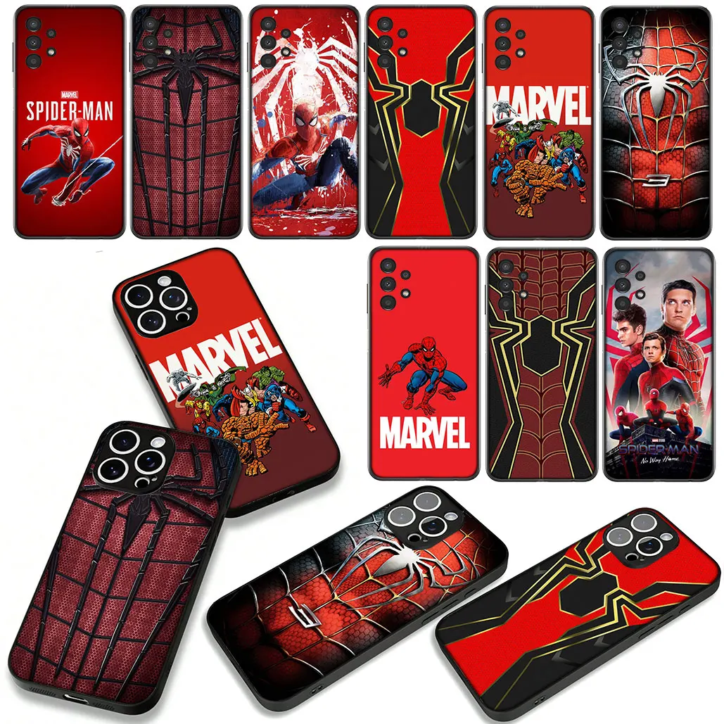 Чехол с логотипом Marvel Spider Man для Motorola Moto E14 E15 E32 E22 E20 G04 G13 G14 G34 G45 G64 G82 G84 G20 G32 G53 G60 G72