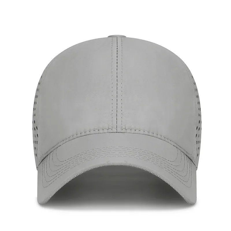 Leichte Sport-Sonnenkappe für Damen und Herren, schnell trocknende, lasergestanzte, atmungsaktive Mütze, Outdoor-Baseballkappe – Detail 8