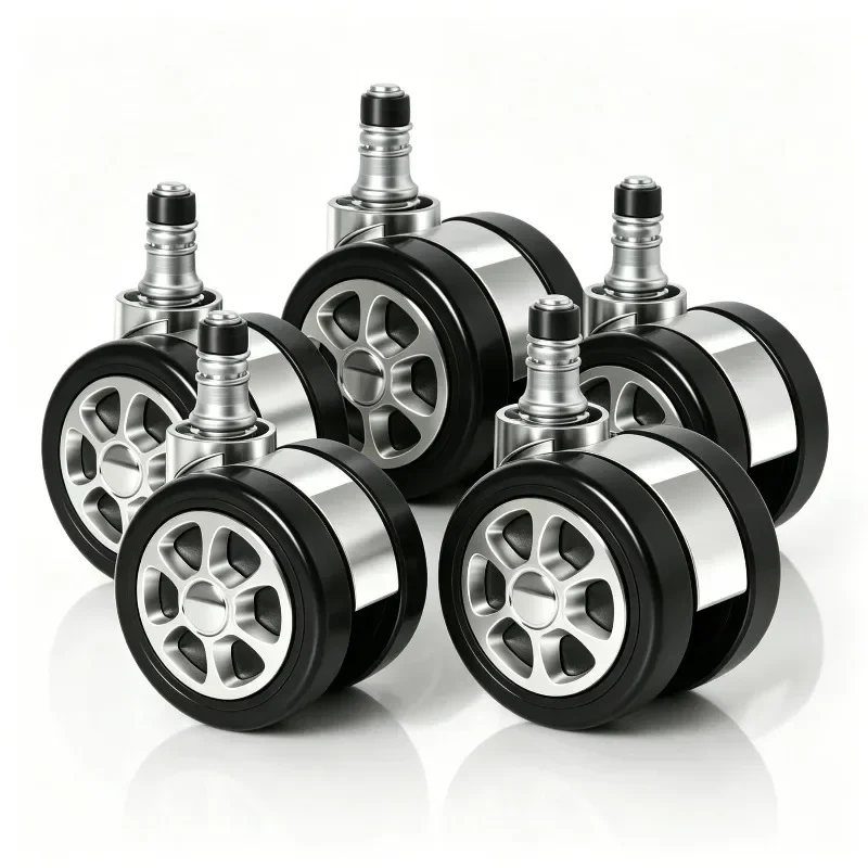 yes5 Pcs 2.5'' Circlip 11mm Office Chair Universal Wheel Furniture Caster E-sports Pulley Computer Roller 2.5 Inch Card Spring M