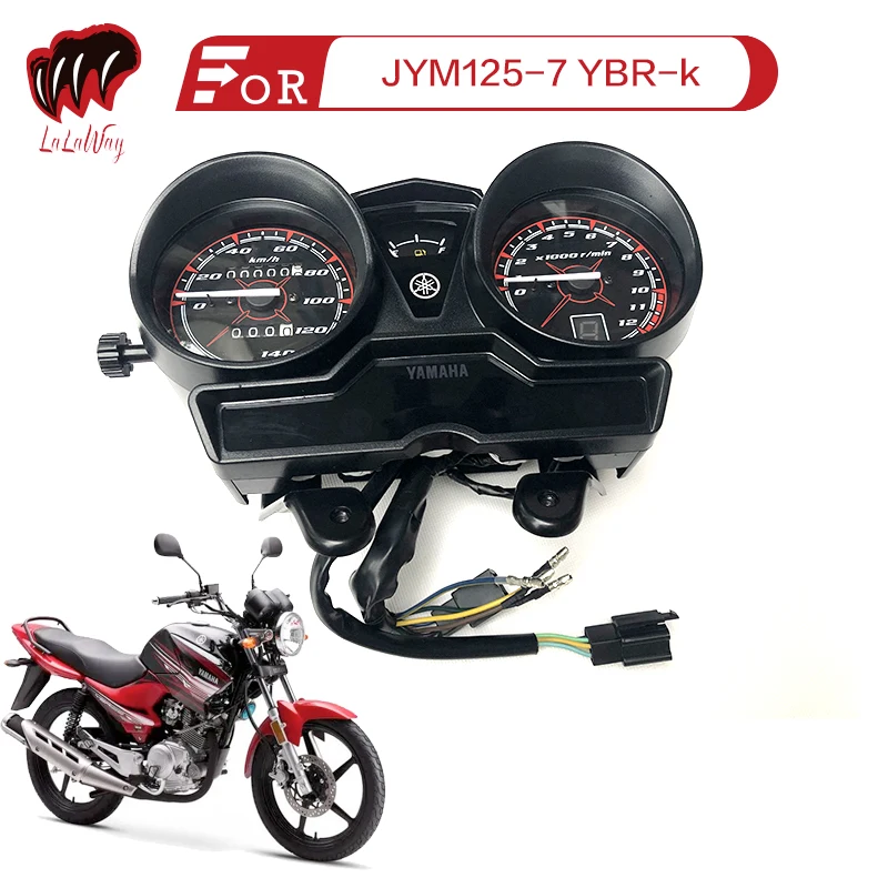 For YAMAHA JYM125-7 YBR-k,Motorcycle Odometer Speedometer Gauge Signal Dual Digital Display KM/H Instrument assembly