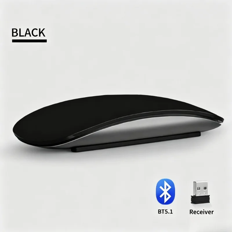 Bluetooth 5.0 Multi‑Touch Rechargeable Magic Mouse, Ultra‑Slim Wireless Mouse for MacBook Pro/Air/Mini & iPad Tablets