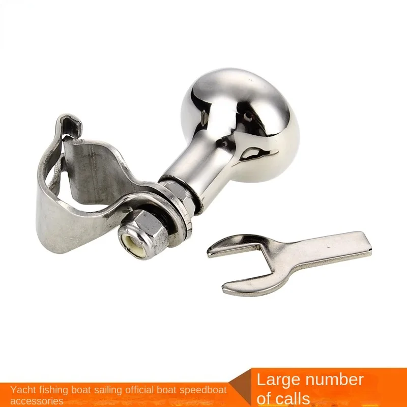 

Marine Stainless Steel round Rudder Crank Hardware Accessories Yacht Speedboat Fishing Boat Parts Steering Wheel Handle