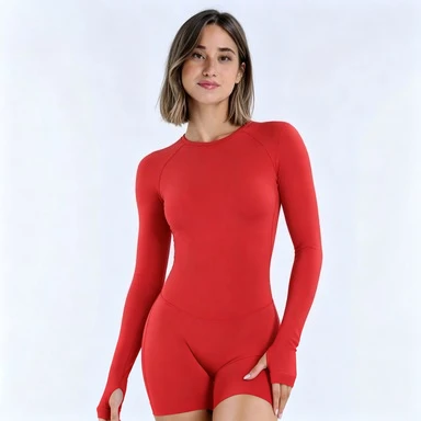 DFYZHE Long Sleeve One-Piece Women's Hollow Back Yoga Fitness Jumpsuit Quick-Dry Sweat-Absorbing