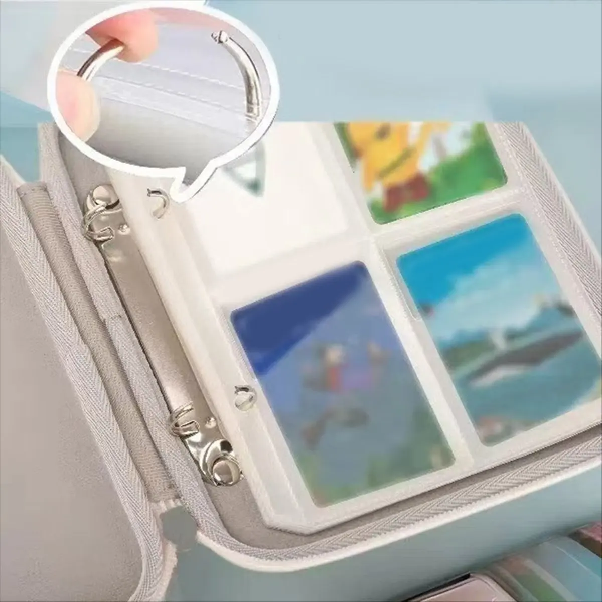 Hot Sale Card Case Card Holder with Zipper 80 Pockets for Cards Card Binder Holder Soft Folder Mini Cards Case Black