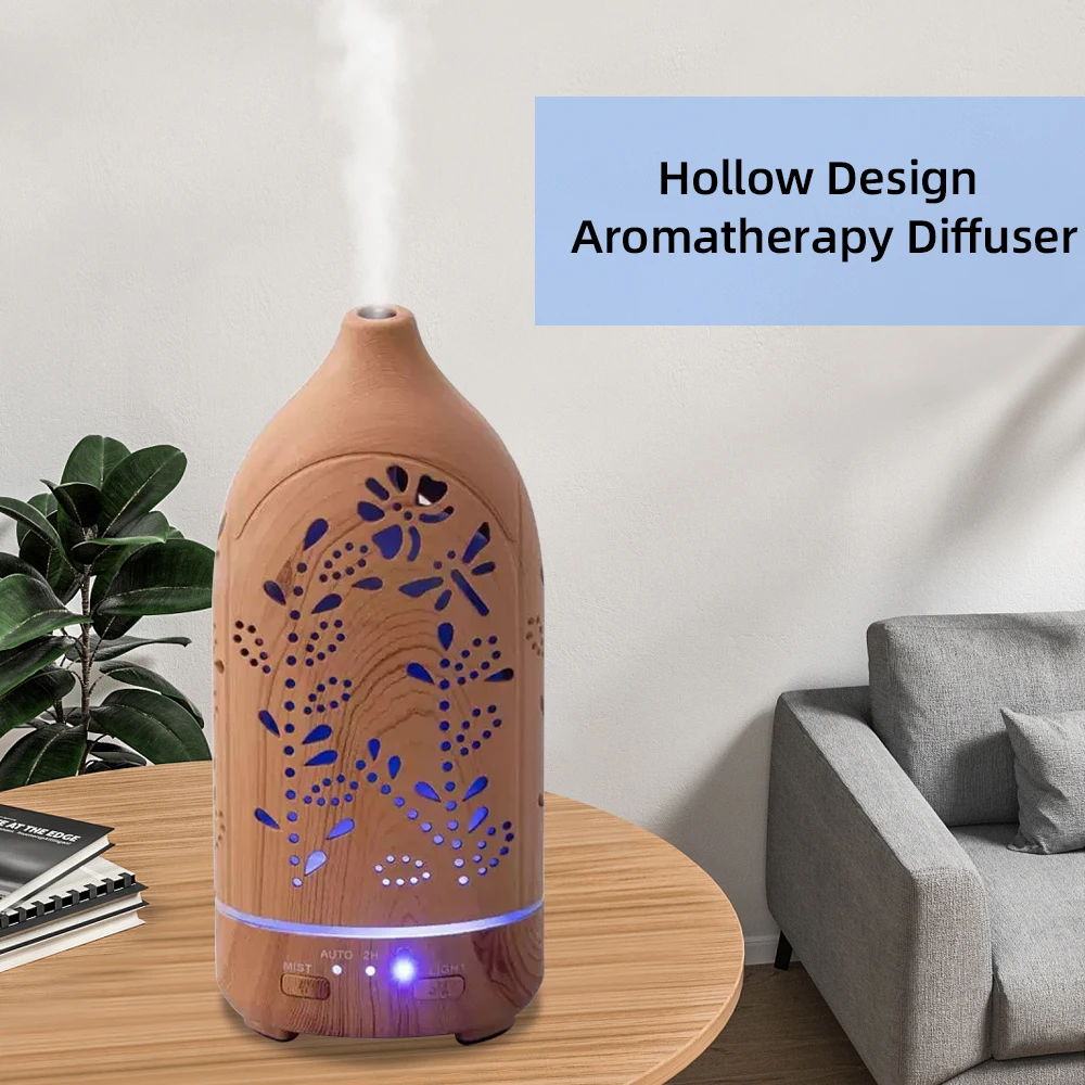 

Ультразвуковой диффузор для ароматерапии Lavender Hollow с 7-цветной светодиодной подсветкой, бесшумной работой и автоматическим отключением для дома и выключения