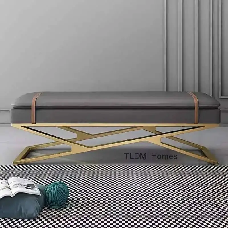 

Bathroom Luxury Shoes Bench Nordic Makeup Bedroom Stool Living Room Entrance Design Meuble Design Decoration