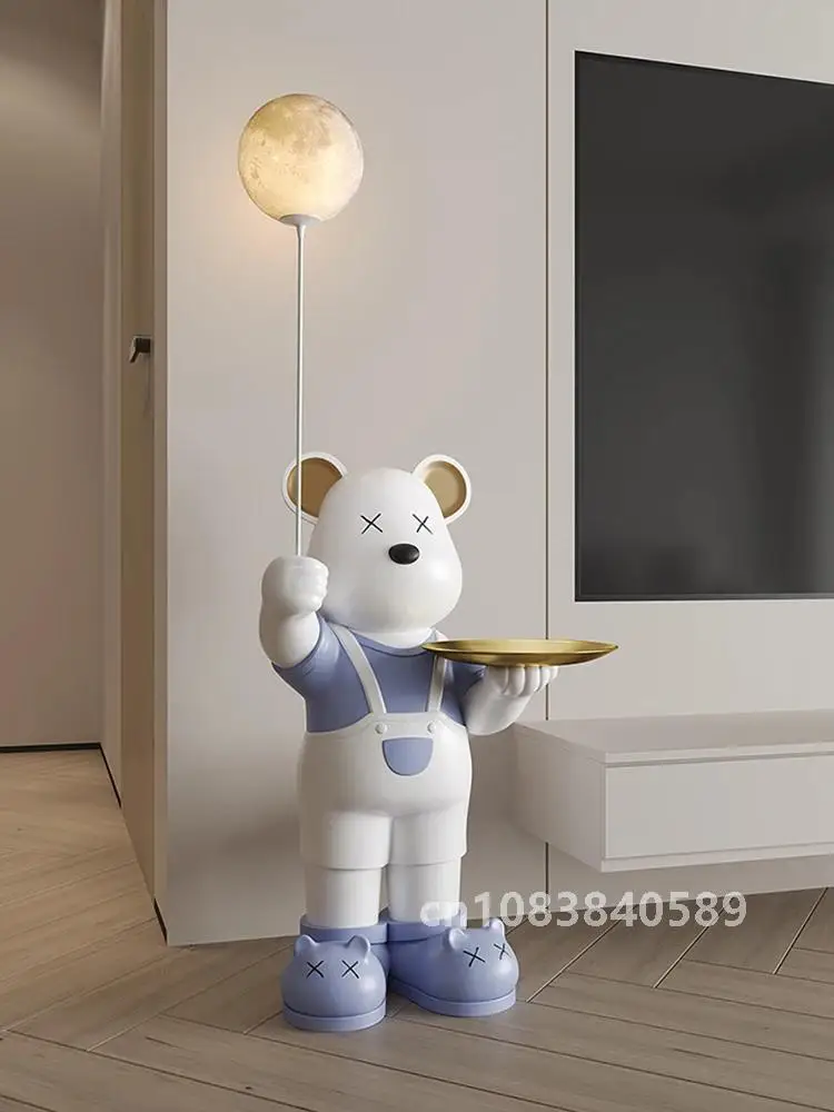 

110cm Home Decor,Bear Statue,Floor Decoration,Luxury Living Room,TV Cabinet,Sofa,Moon Lamp Large Ornament,Sculpture Customized