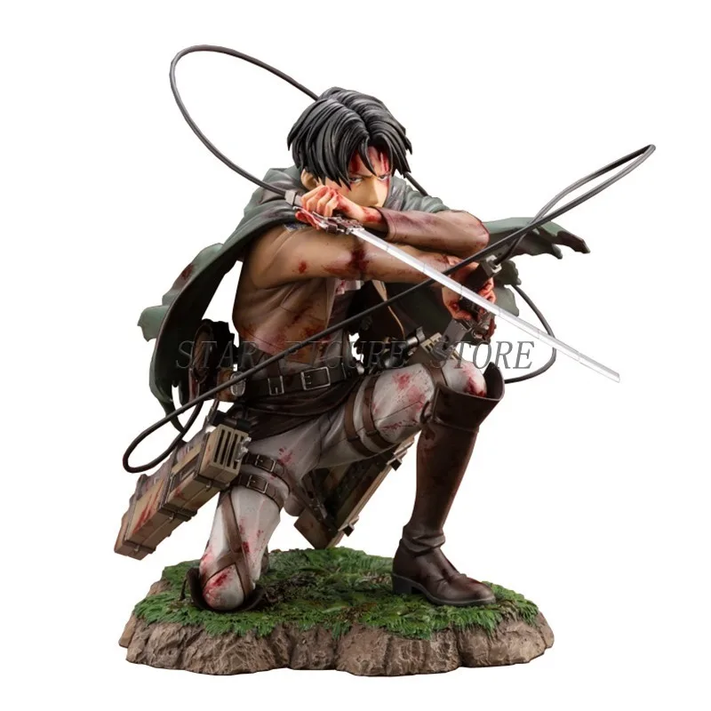 タイタンアクションフィギュアリーヴァイ・アッカーマン置物 18 センチ