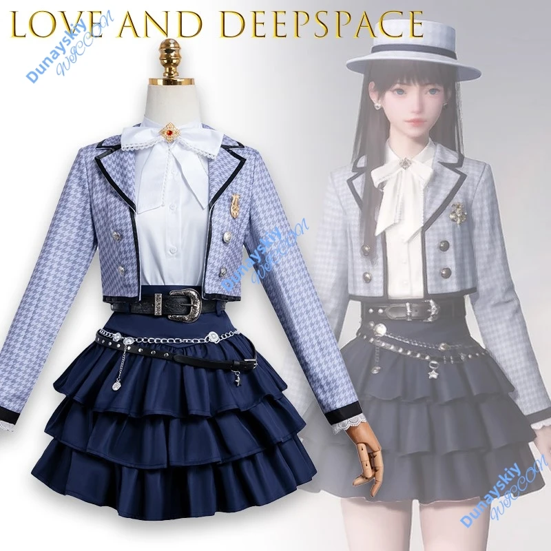 

Anime Game Love and DeepSpace Jirai Kei Cosplay Outfit Woman Mini Skirt Chain Kawaii Sweet Summer Roleplay Costume