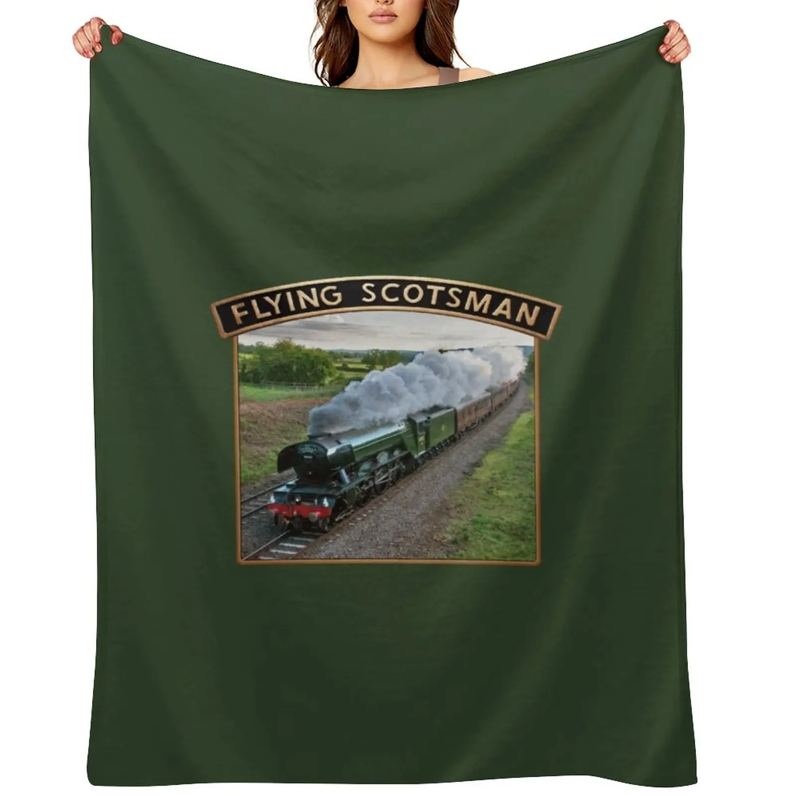 

Flying Scotsman and Nameplate Throw Blanket Luxury Brand Camping Single for sofa Blankets