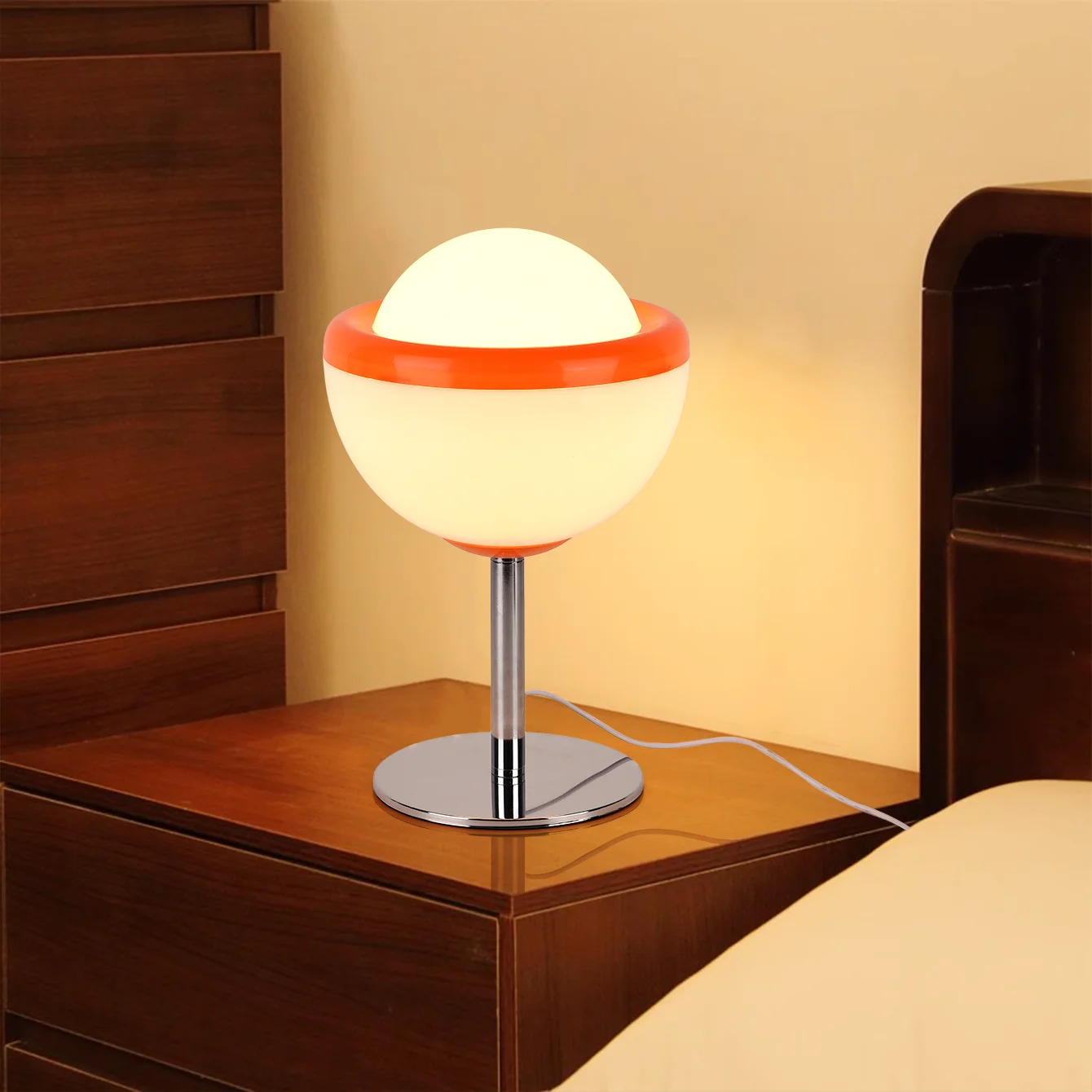 

Французский кремовый креативный ночник RGB для спальни, спальни, спальни, светильник Bauhaus Design, светодиодный атмосферный светильник