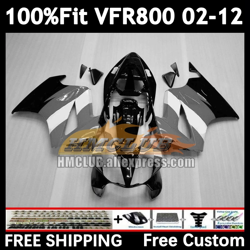 Interceptor For HONDA VFR800RR VFR800 70No.42 VFR 800RR 800 RR 2002 2003 2004 2005 grey repsol 2006 2007 08 09 10 11 12 Fairing