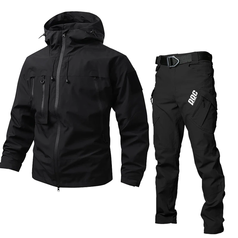

Lairschdan Poc 2025 Men Zipper Jacket Trackwear Casual Set Outdoor Set Hoodie Black Sweatpants Two Piece Set Warm Sportswear