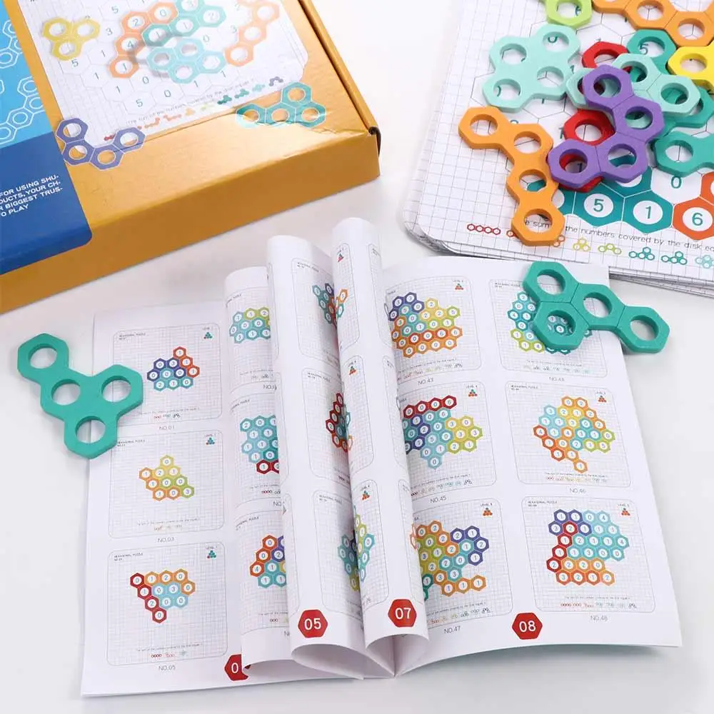 Puzzle en accent d'abeille coloré Montessori pour enfants, jouets de forme numérique, jeux d'association, jouets mathématiques