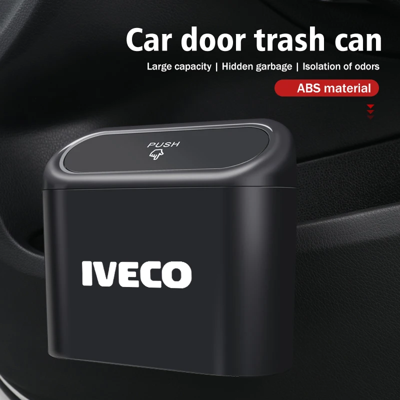 Caja de Almacenamiento Universal para Basura y Polvo en la Puerta del Coche para IVECO S-Way Artic Rigid Daily Van Chassis Cab e-Daily Eurocargo