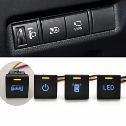 1 adet araba LED ışık Bar güç kapalı kamera görünüm anahtarı düğmesi Toyota Camry V70 2018 Rav4 Corolla Corolla 2019 prado için 150 2020