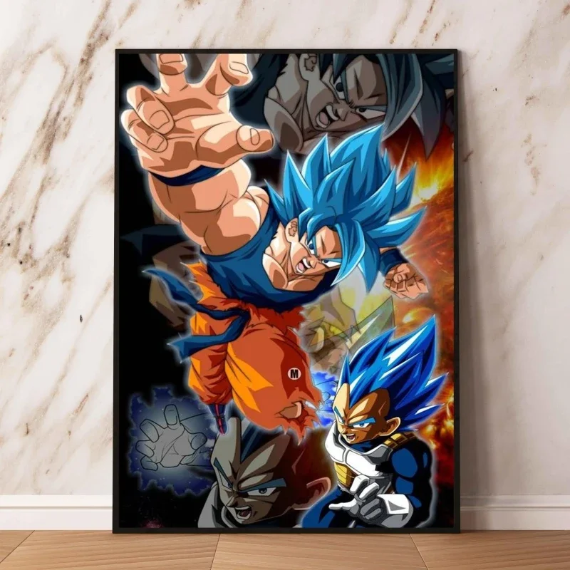 Canvas Artwork Painting Seven Dragon Ball Sun Wukong Prints And Prints Living Room Cartoon Character Picture Wall Decoration