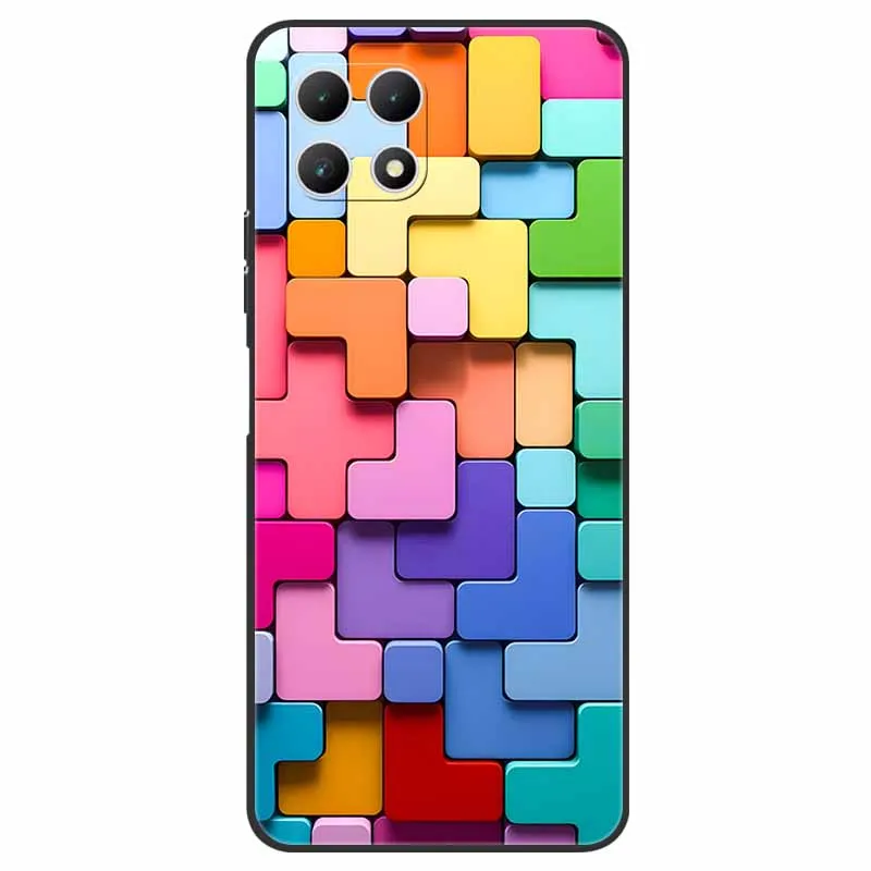For T-Mobile REVVL 7 5G Case Flowers Silicone TPU Soft Bumper for T-Mobile T Phone 2 5G Protect Cover On REVVL7 6.58\'\' Bag Cat