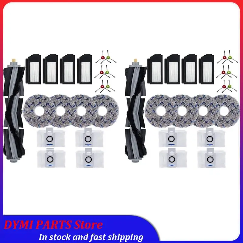 

Essential 2 Set For ECOVACS DEEBOT X1 Omni Turbo T10 T20 Omni T20/T20 Max/T20 Prorobot Main Side Brush Filter Mop Bags