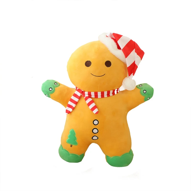 Simulado Gingerbread Man Plush Toy, Soft Cartoon Doll, Christmas Party Decor, Xmas Festival, Ano Novo, Kids Gift, Hot Sale, 30 cm, 50cm