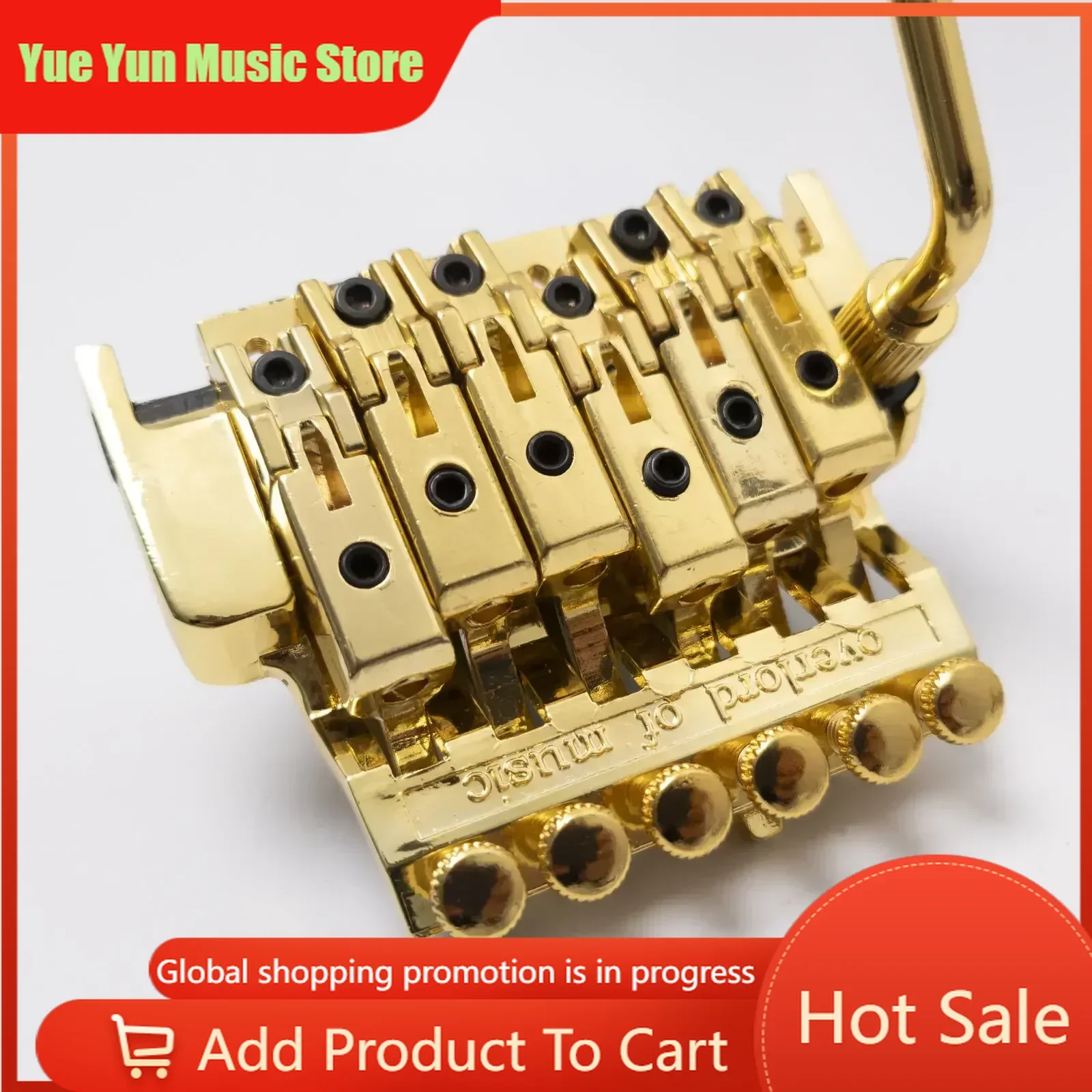 Discount Hot Sale-Electric Guitar Bridge Gold Double Locking Systyem for R2 42mm/Nut 6-String Electric Guitar Dual Tremol System