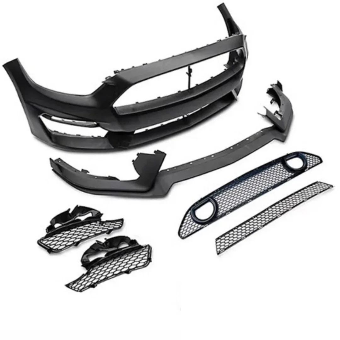 Body Kit Front Bumper Grill Mask Assembly For Ford Mustang modiifed Fog Lmap Frame Daytime Running Light Auto Accessories