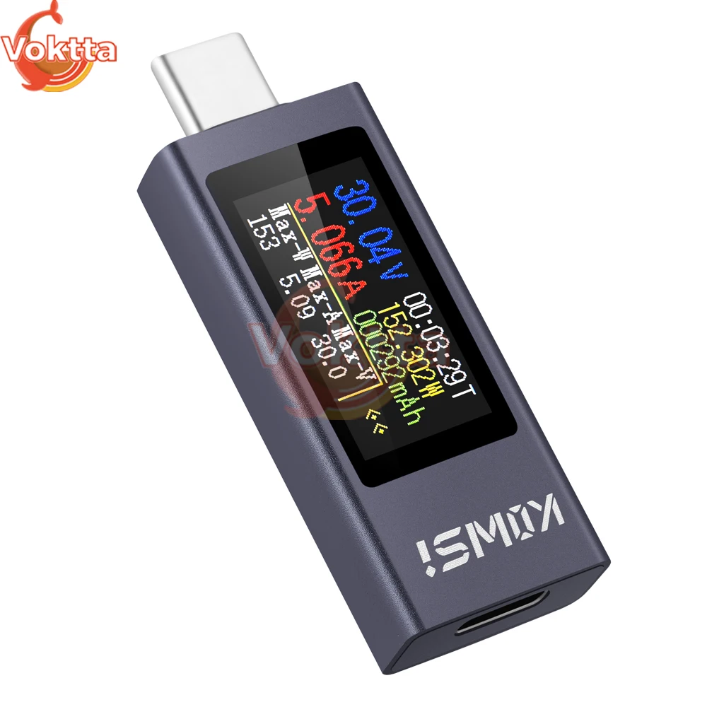 DC4-30V Usb Tester Huidige Spanning Oplader Capaciteit Tester Digitale Voltmeter Ammeter Energie Vermogensmeter Batterij Test Monitor