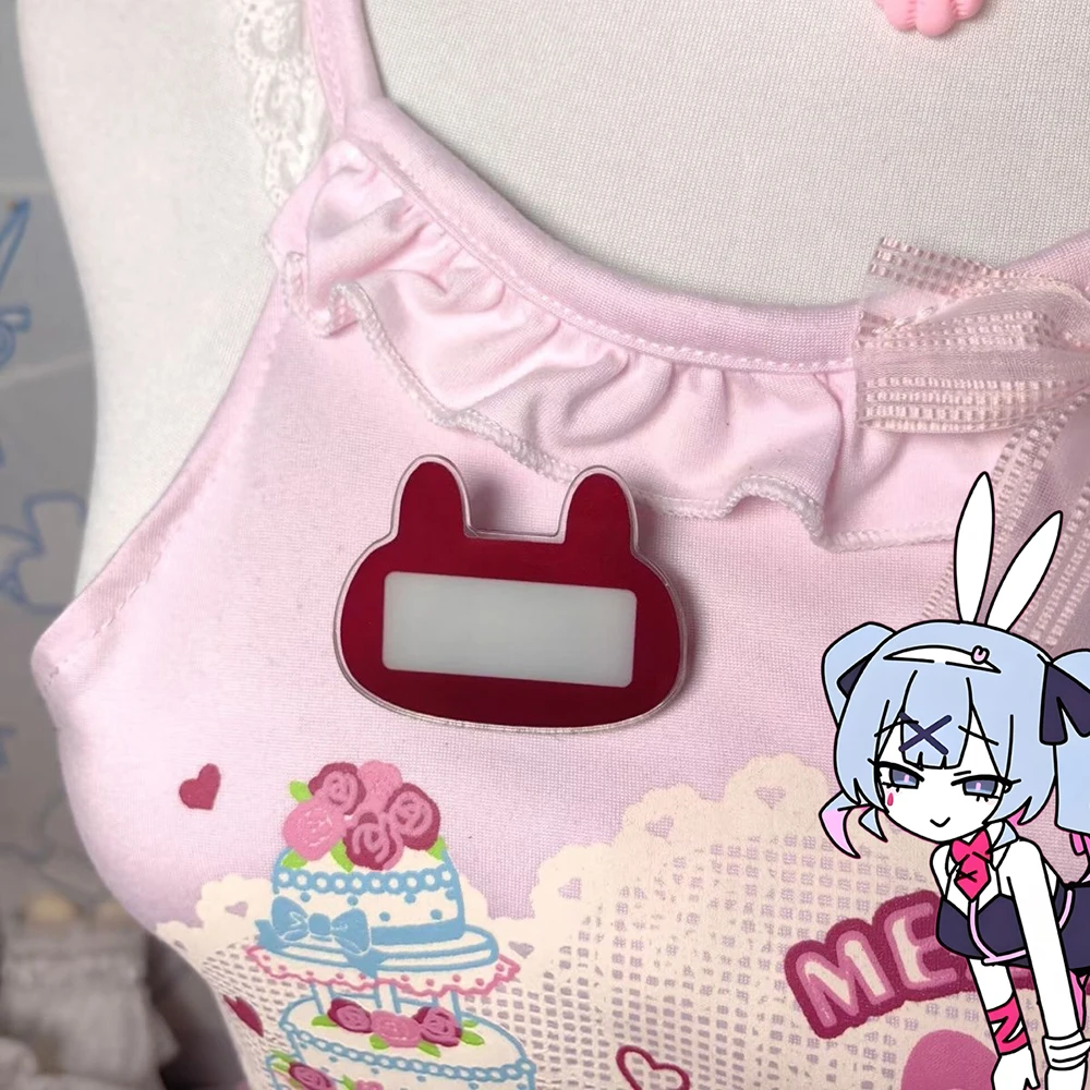 Anime Rabbit Hole Cosplay Brooch Rabbit Acrylic Badge Costume Corsage Pins Jewelry Bag Accessories