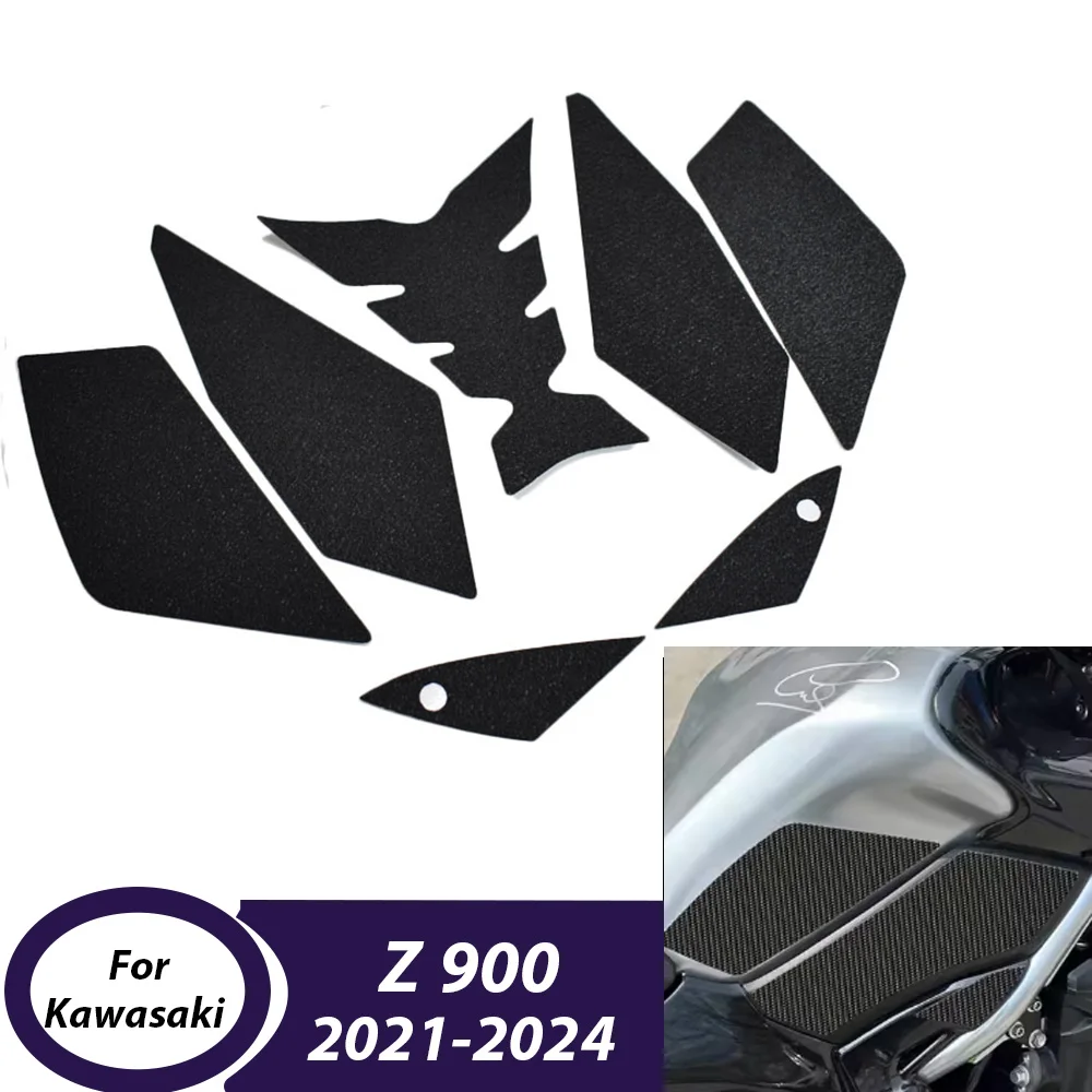 

﻿ Для Z900 бак тяговая боковая накладка газовое топливо наколенник наклейка для Kawasaki Z900 2017-2024 мотоциклетные защитные наклейки аксессуары
