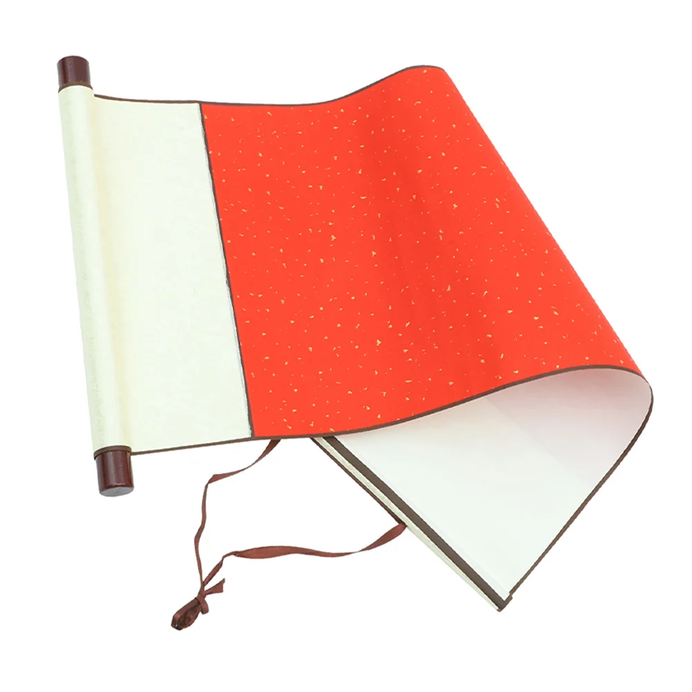 Red Spattered Gold Rice Paper Calligraphy Scroll High Absorbency For Brush Writing Ink Painting Watercolor Artwork Blank