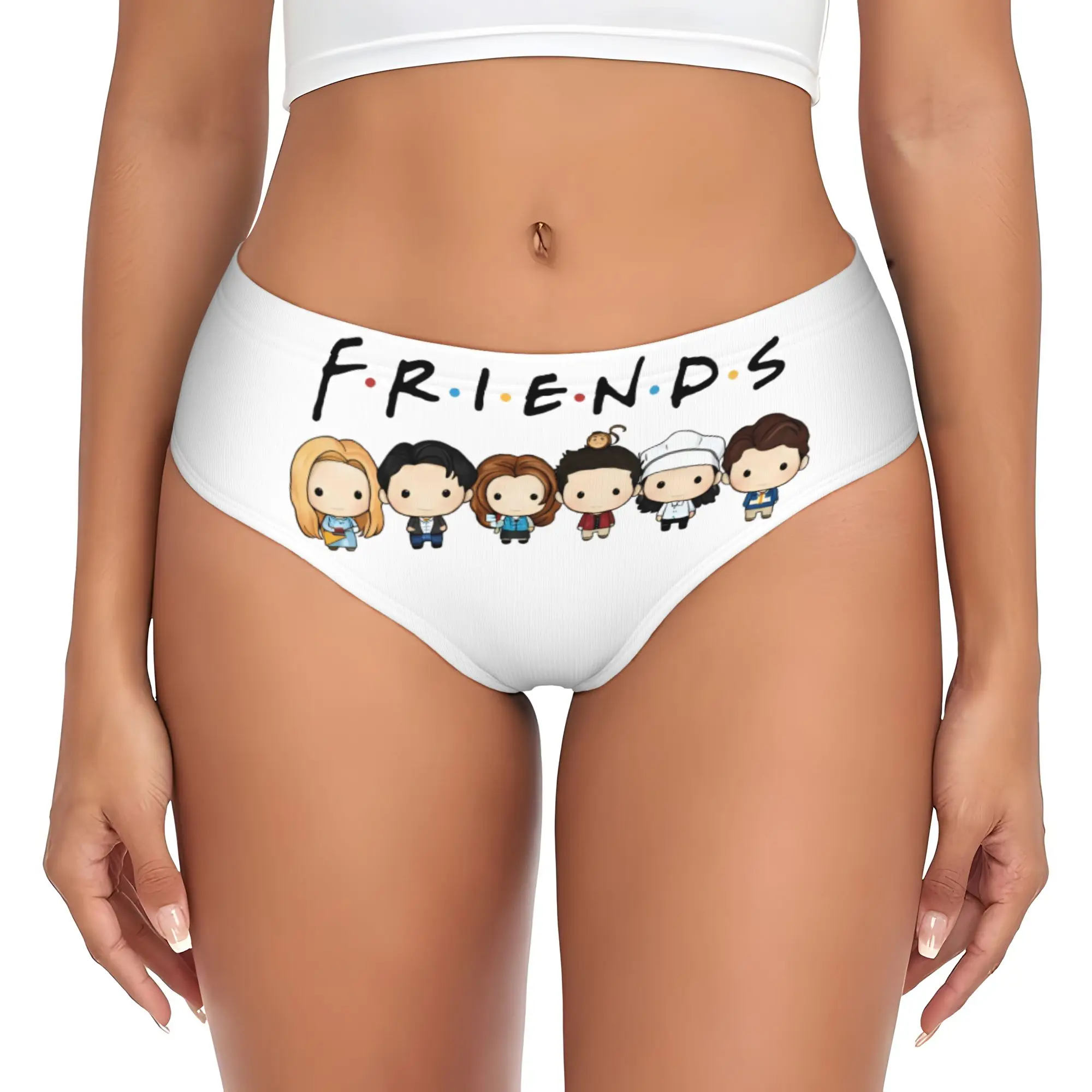 Custom Funny TV Show Friends Briefs Underwear Women's Comfortable Stretch  Panties