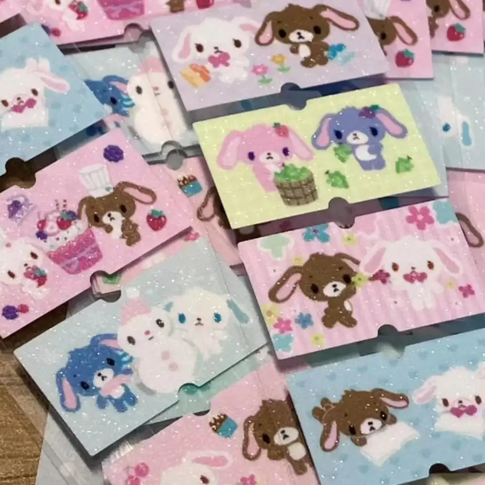 Sanrio 디저트 토끼 미니 깜박임 라벨 스티커 씰링 테이프 가격 스티커 핸드 계정 데스크탑 diy 장식 소녀 장난감 선물
