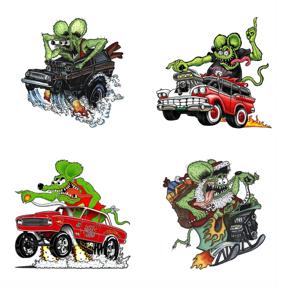 

Funny Rat Fink Car Sticker Vinyl Window Car Bumper Decoration Racing Off-Road Decal Motorcycle Stickers