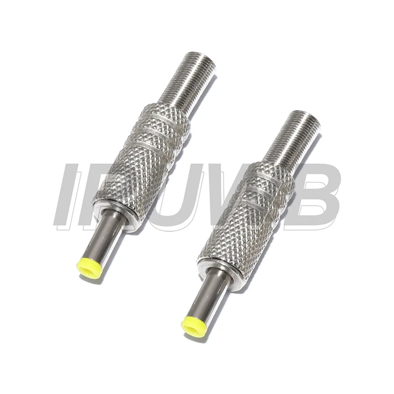 5PCS 5.5X2.5MM 5.5X2.1mm 4.8X1.7mm DC Power Jack Male Plug Metal Connector Adapter With Yellow Head 4.0*1.7mm 2.5*0.7mm