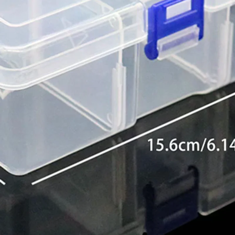 

1PC 6-Grid Plastic Box Removable Storage Box For Tools Jewelry And Fishing Gear Desktop Storage Box