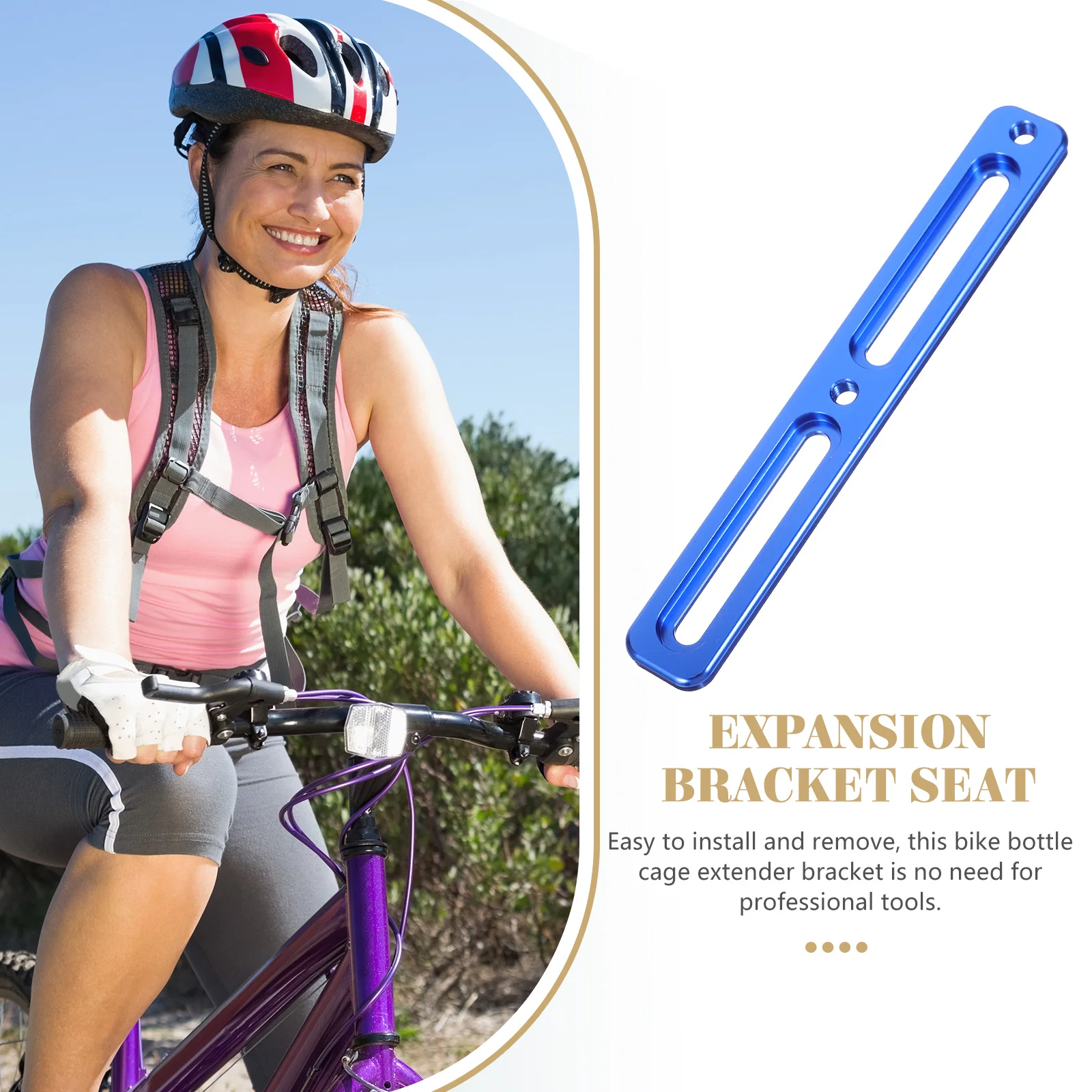

Bike Cage Extender Adjustable Hole Position Multi-Functional Conversion Seat Road Mountain Bikes Extension Bracket Design Bright