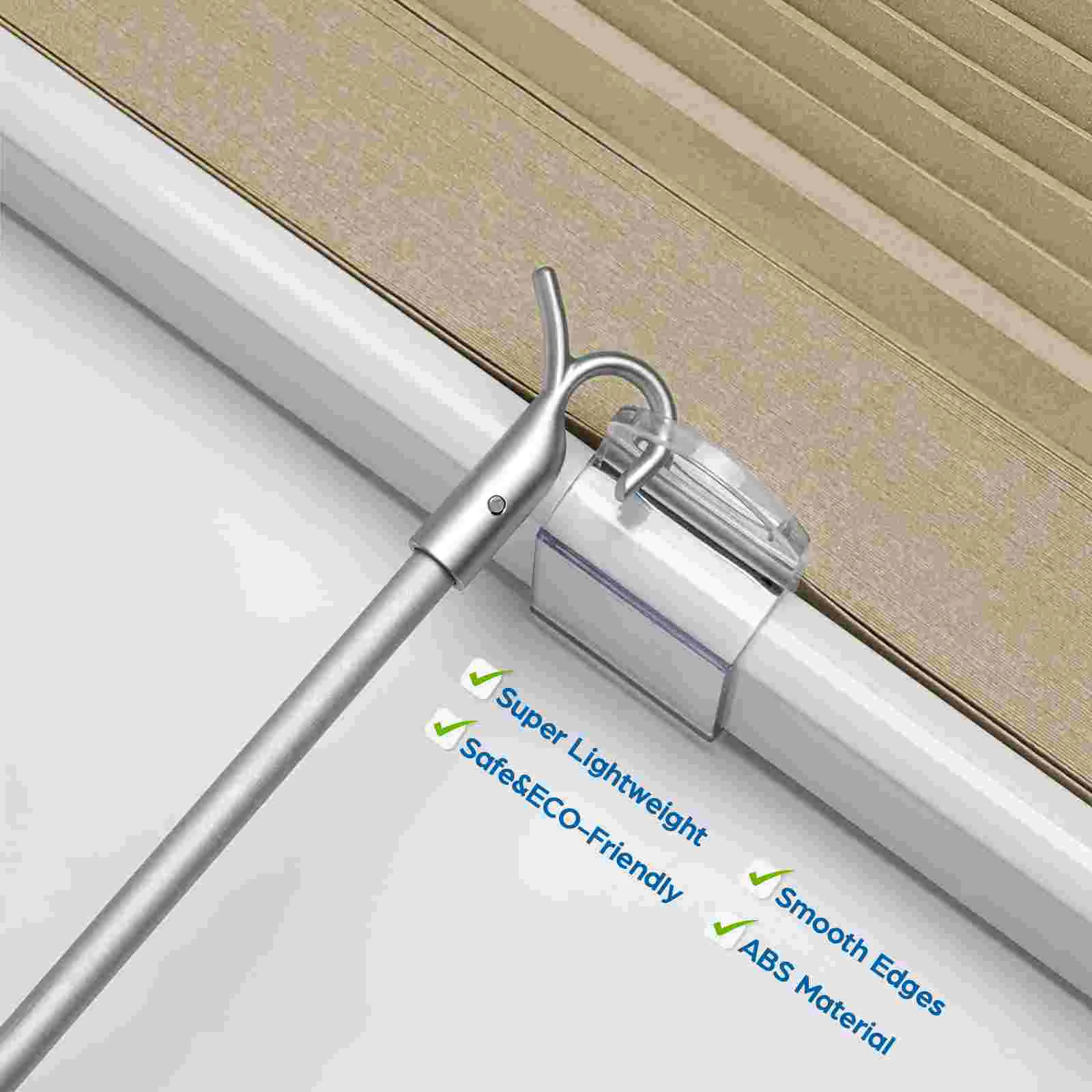 Curtain Retractable Rotary Rod Vertical Blinds Home Wand Tilt Telescoping Pole Screen Metal Aluminum Alloy Travel