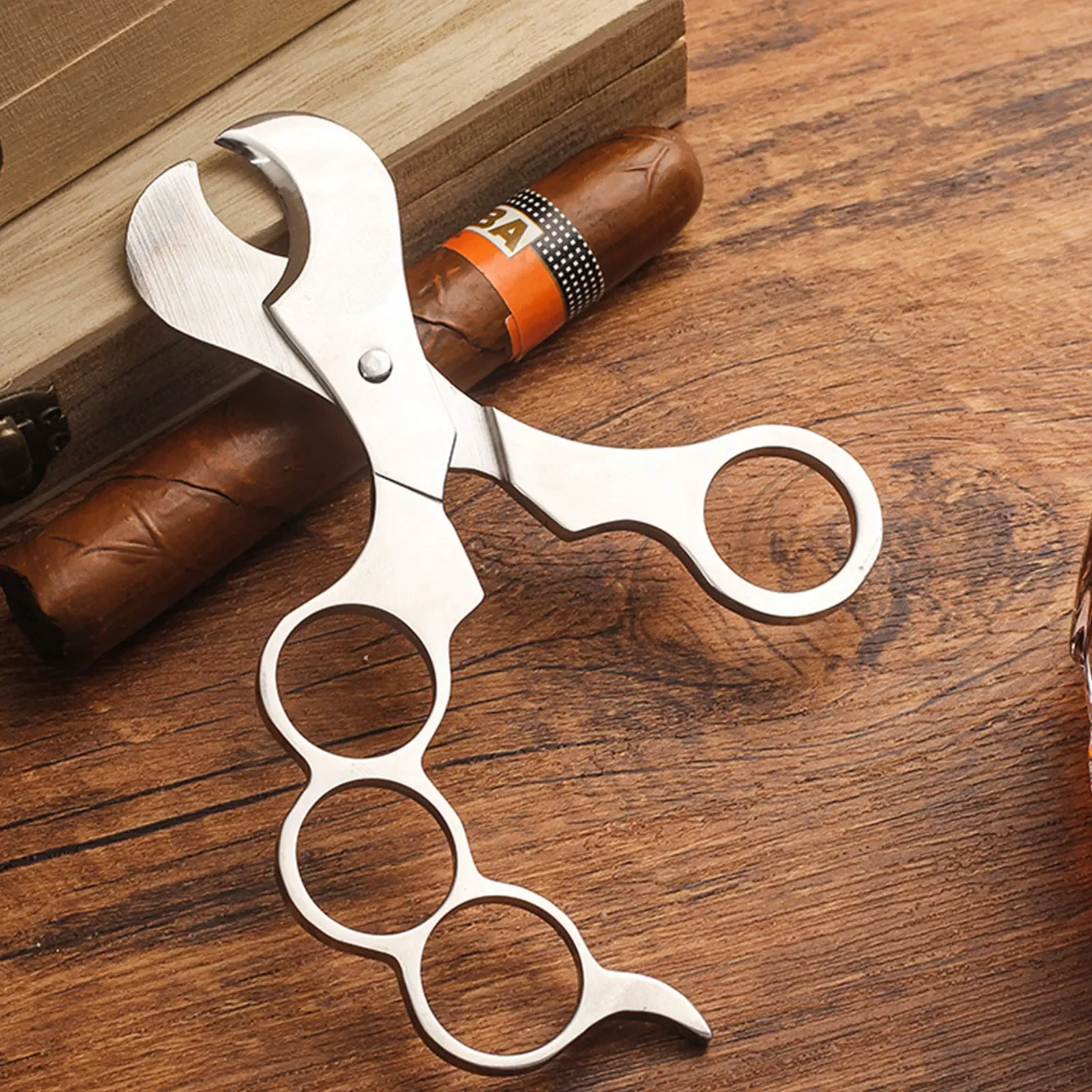 Professional Cigars Scissors Stainless Steel Cigars Cutter Guillotine Sharp Cigar Accessories Precise Cutting Gifts