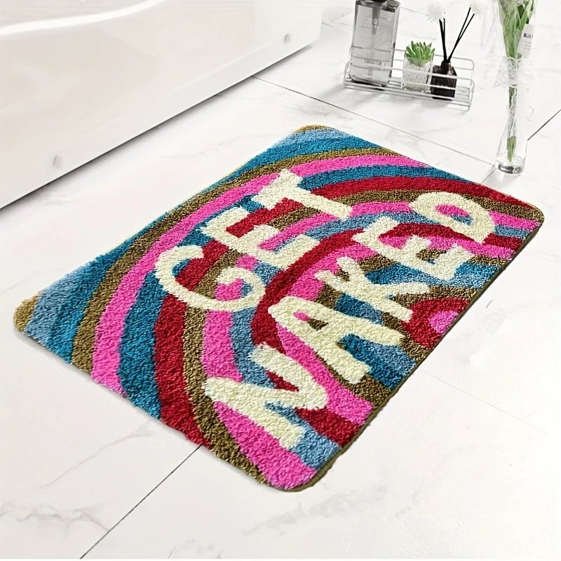 1pc Superfine Fiber Non-Slip Bath Mat Rug for Bathroom, Bedroom, and Kitchen - Cute and Water Absorbent Area Rug for Bathtub Ent