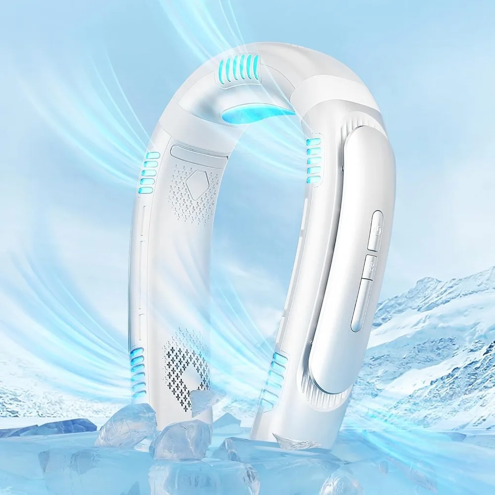 

Neck Air Conditioner Portable Neck Fan 10000mAh Ultra-Long Life 3D Airflow Wearable Air Conditioner 5 Turbo 3 Speeds Neck Cooler