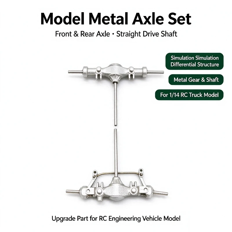 For Mini Simulated Bevel Gear Axle 1/87 1/72 1/64 Scale Mini Car Bridge Static Model Modified Upgrade Accessories